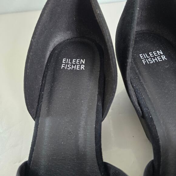 Eileen Fisher Hilly D‘Orsay Shoes Women's 11 Black Suede Career Minimalist Lagom - Picture 7 of 11